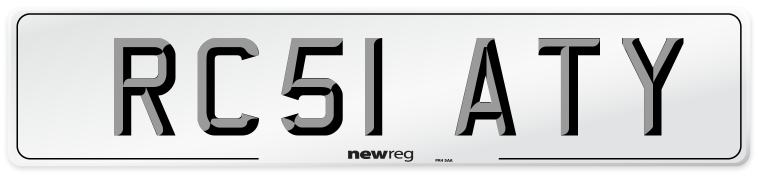 RC51 ATY Number Plate from New Reg